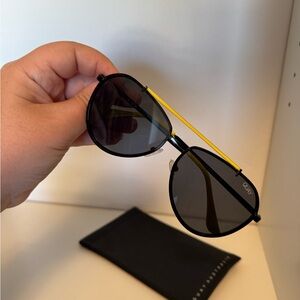 QUAY Australia Black and Yellow Sunglasses